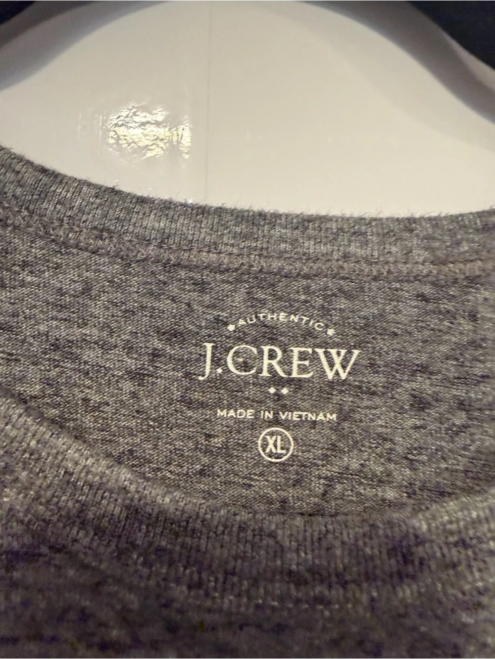 J. Crew Men's Heather Gray Long-Sleeve Crewneck Tee